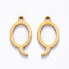 PVD Vacuum Plating 201 Stainless Steel Charms STAS-R105-Q-G-1