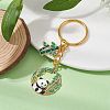 Panda & Bamboo Alloy Enamel Pendant Keychains KEYC-JKC00629-04-3