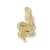 Brass Micro Pave Clear Cubic Zirconia Pendants KK-S505-04G-01-1