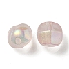 UV Plating Luminous Transparent Acrylic Beads OACR-P010-01C-2