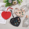 3Pcs 3 Colors Imitation Leather Earring Display Cards EDIS-FG0001-66-5