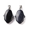 Synthetic Blue Goldstone Pendants G-B041-03P-09-2