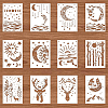 Plastic Drawing Painting Stencils Templates Sets DIY-WH0172-034-4