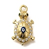 Brass Micro Pave Cubic Zirconia Pendants KK-U055-07G-01-1