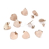 Ion Plating(IP) 304 Stainless Steel Stud Earring Findings STAS-I183-08B-RG-1
