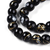 Baking Paint Glass Beads Strands DGLA-N003-8mm-B10-4