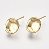 Brass Stud Earring Findings KK-S348-414-1