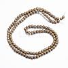 Electroplate Non-magnetic Synthetic Hematite Beads Strands G-J169C-4mm-02-2