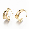 Semicircular Brass Stud Earrings KK-T062-39G-NF-1