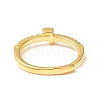 Clear Cubic Zirconia Initial Letter Adjustable Ring RJEW-C052-01G-F-3