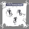 12Pcs 3 Colors Halloween Alloy Pendants FIND-DC0003-08-2