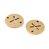 PVD Vacuum Plating 201 Stainless Steel Hollow Flat Round Links FIND-R149-03X-G-2
