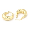 Brass Croissant Hoop Earrings for Women EJEW-K248-08G-2