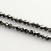 Electroplate Glass Bead Strands X-EGLA-R094-4mm-07-1