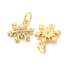 Rack Plating Brass Micro Pave Clear Cubic Zirconia Pendants X-KK-B093-04A-G-2