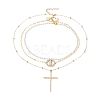 Pendant Necklace & ABS Plastic Imitation Pearl Necklace Sets NJEW-JN02834-1