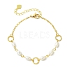 Natural Cultured Freshwater Pearl Beads Link Bracelets BJEW-JB14043-3