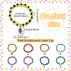 ANATTASOUL 8Pcs 8 Colors Evil Eye Resin Beaded Stretch Bracelets Set with Hamsa Hand Charms BJEW-AN0001-66-2