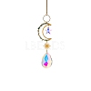 Glass Teardrop/Star Prisms Suncatchers Hanging Ornaments G-PW0004-72C-1