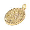 Brass Micro Pave Rhinestone Pendants KK-Z161-01G-02-2