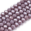Electroplate Glass Beads Strands EGLA-A034-P3mm-A12-1