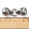 Tibetan Style 304 Stainless Steel Spring Gate Rings FIND-Z046-06AS-02-4