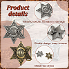 2Pcs 2 Colors Vintage Style Alloy Western Sheriff Belt Buckle for Men AJEW-FG0003-11-4