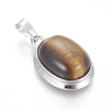 Natural Tiger Eye Pendants G-L512-D21-2