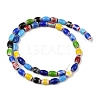Handmade Millefiori Glass Oval Beads Strands LK-Z001-02A-07-4