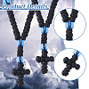 4Pcs Waxed Cord Charm Bracelets BJEW-DC0001-23-4