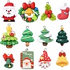 48Pcs 12 Styles Christmas Theme Opaque Resin Pendants RESI-SC0005-66-1