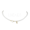 Brass Micro Pave Grade AAA Cubic Zirconia Letter Pendant Necklaces NJEW-JN04771-17-1