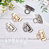 6Pcs 3 Colors Zinc Alloy Bag Twist Lock Accessories AJEW-UN0001-77-2