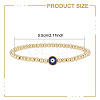 5Pcs Brass Beaded Stretch Bracelets Set BJEW-AN0001-03-2