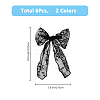 6Pcs 2 Colors Lace Bowknot Polyester Alligator Hair Clips PHAR-FH0001-05-2