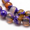 Natural Fire Crackle Agate Bead Strands G-K166-06F-8mm-08-3