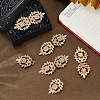 5Pcs Alloy & Crystal Rhinestone Snap Lock Clasps FIND-FH0008-91G-4