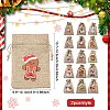 30Pcs 15 Styles Christmas Printed Jute Cloth Storage Pouches ABAG-YW0001-10-20