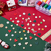 240Pcs 2 Styles Wood Buttons WOOD-WR0001-15-4