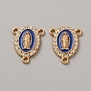 Zinc Alloy Enamel Religion Oval with Virgin Mary Chandelier Component Links FIND-WH0366-384G-02-1