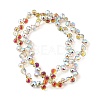 Electroplate Glass Beads Strands EGLA-D030-17Y-2