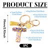 Alloy Resin Polygon Keychains KEYC-TADJ0002-03G-T-2