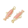 Brass Enamel Pendants KK-CBA9234-13G-3