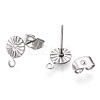 Non-Tarnish 304 Stainless Steel Stud Earring Findings STAS-E192-01P-03-2