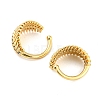 Leaf Rack Plating Brass Micro Pave Cubic Zirconia Cuff Earrings for Women EJEW-F326-05G-2