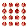Golden Plated Alloy Enamel Charms ENAM-S118-03I-2