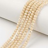 Electroplate Opaque Solid Color Glass Beads Strands EGLA-A034-P2mm-L14-1