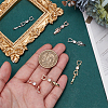 6Pcs 3 Colors Brass Clear Cubic Zirconia Fold Over Clasps FIND-HY0004-04-3