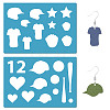 Acrylic Earring Handwork Template DIY-WH0359-069-1