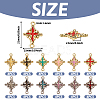  48Pcs 12 Styles Rack Plating Alloy Enamel Connector Charms FIND-TA0002-85-3